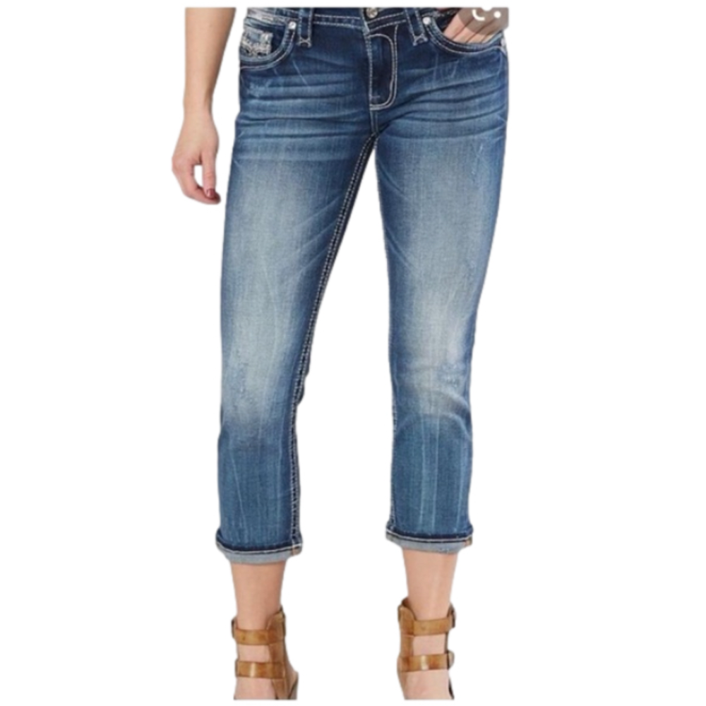 Rock revival Sara Capri jeans size 26 bedazzled Capri jeans